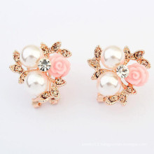 Colorful Artificial Earrings Flower Shape Design Fine Jewelry